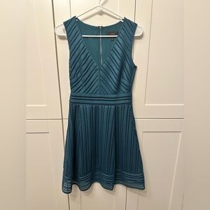 J. Crew Teal Striped Eyelet Emerald Dress - Size 00